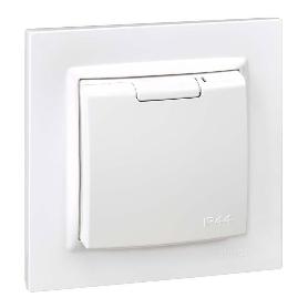 SIMON ENCHUFE SCHUCO MONOBLOC IP44 BLANCO SERIE 10 F1091450030